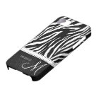 Black & White Zebra stripes with Black damask