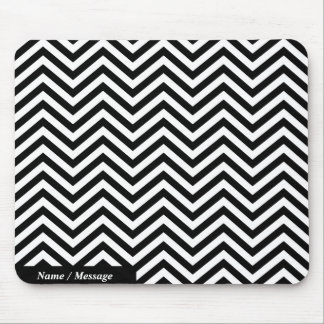 Black & White Zig Zag 1 Mousepad Options