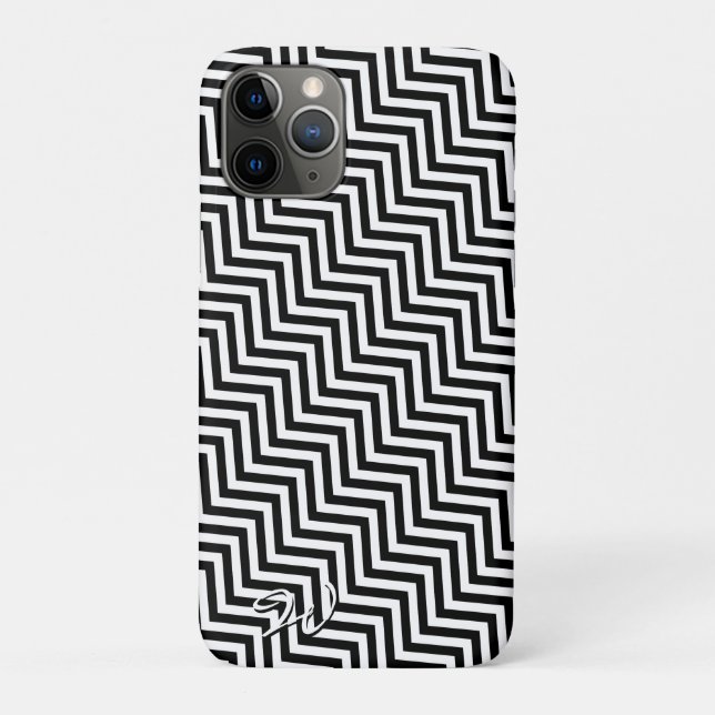 Black & White Zig Zag 1 Speck Case (Back)