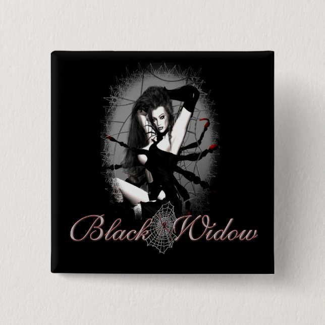 Black Widow 15 Cm Square Badge (Front)