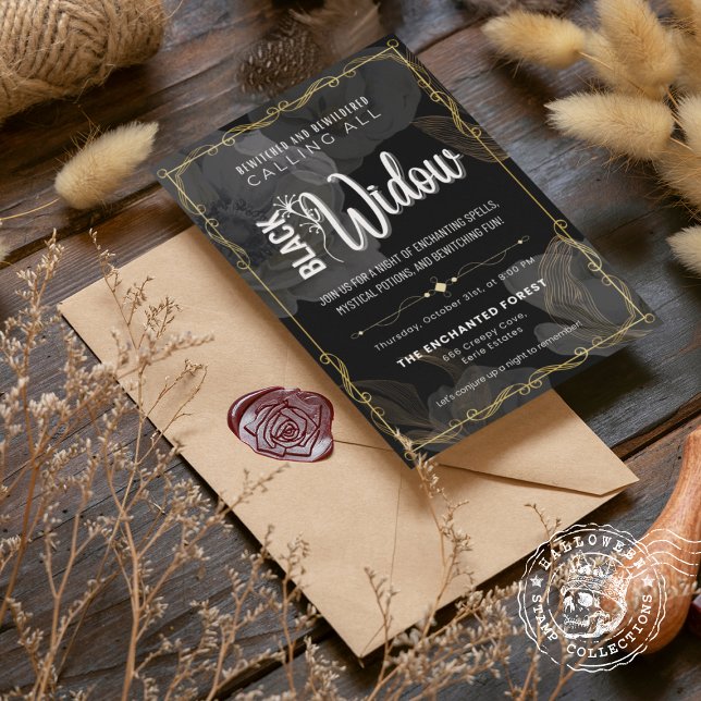 Black Widow Bewitched and Bewildered Invitation (Black Widow Bewitched and Bewildered Invitation cover from The Beekeeper Store)