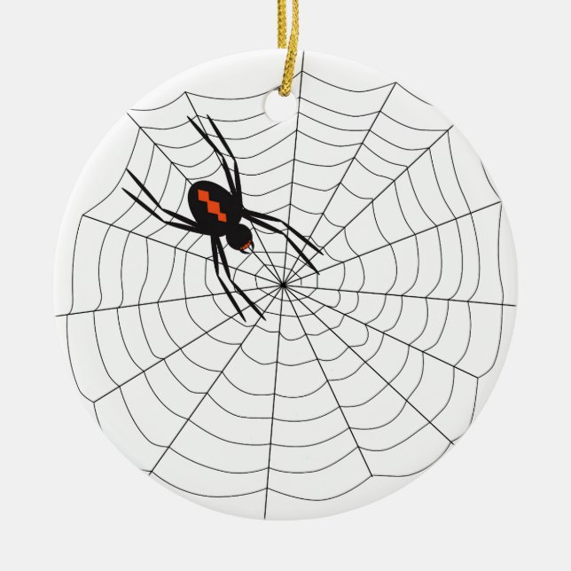 Black Widow Ceramic Tree Decoration (Front)
