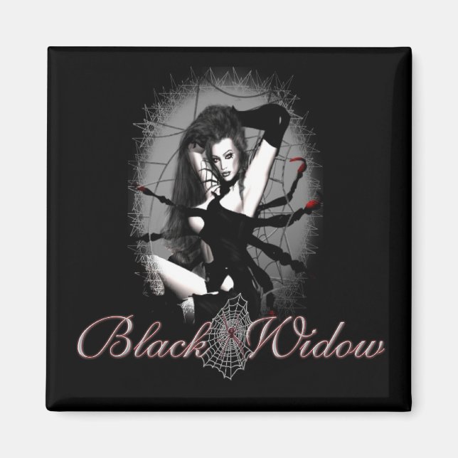Black Widow Magnet (Front)