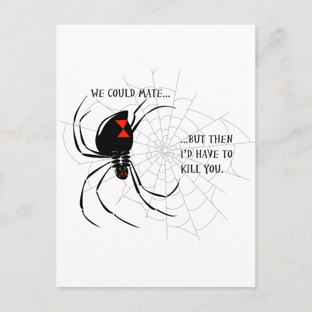 Black Widow Postcard (Front)