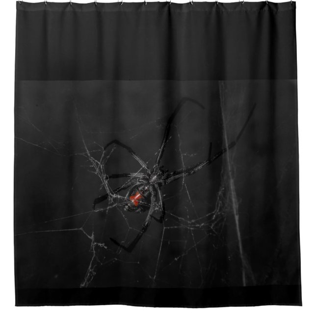 Black Widow Shower Curtain (Front)