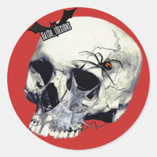 Black Widow Skull Stickers