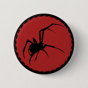 Black Widow Spider 6 Cm Round Badge