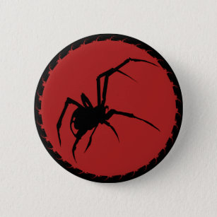 Black Widow Spider 6 Cm Round Badge