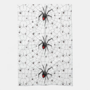 Black Widow Spider and Babies - Tea Towel