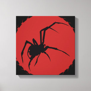 Black Widow Spider Canvas Print