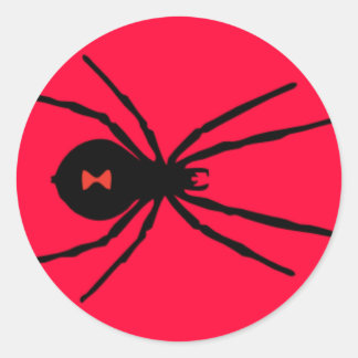 Black Widow Spider Classic Round Sticker