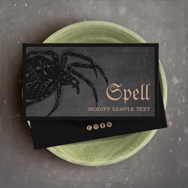  Black Widow Spider Halloween Business Card (Creator Uploaded)