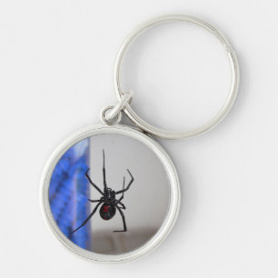 Black Widow Spider Key Ring