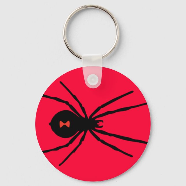 Black Widow Spider Key Ring (Front)