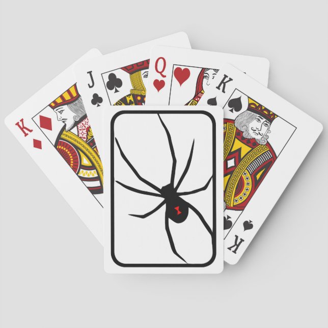 Black widow spider logo Playing Cards (Back)