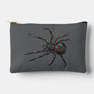 Black Widow Spider Original Drawing Art Accessory Pouch