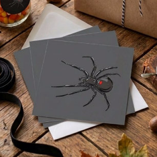 Black Widow Spider Original Drawing Art Card