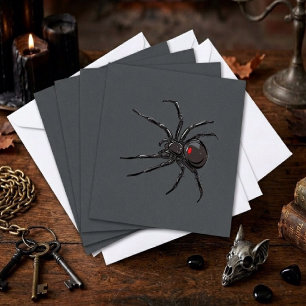 Black Widow Spider Original Drawing Art Card