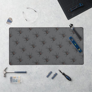 Black Widow Spider Original Drawing Art  Desk Mat