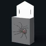 Black Widow Spider Original Drawing Art Favour Box<br><div class="desc">Tent Style Shaped Party Favour Gift Box printed with Black Widow Spider Original Drawing Art hand drawn graphic design artwork illustration by TheFabricSeal print on demand shop at Zazzle.com #ZazzleMade ©️Original. https://www.zazzle.com/store/thefabricseal Celebrate Halloween and Goth any time of the year with our cool looking black coloured with red marking widow...</div>