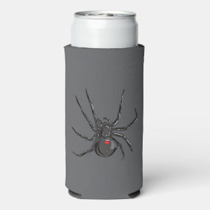 Black Widow Spider Original Drawing Art Seltzer Can Cooler