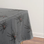 Black Widow Spider Original Drawing Art  Tablecloth<br><div class="desc">Tablecloth tabletop cover and decorative home furnishing decor accessory printed with Black Widow Spider Original Drawing Art hand drawn graphic design artwork illustration by TheFabricSeal print on demand shop at Zazzle.com #ZazzleMade ©️Original. https://www.zazzle.com/store/thefabricseal Celebrate Halloween and Goth any time of the year with our cool looking black coloured with red...</div>