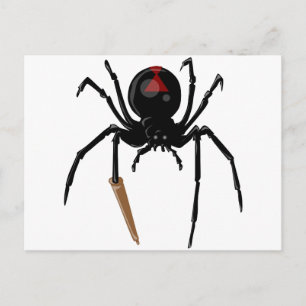 black widow spider postcard