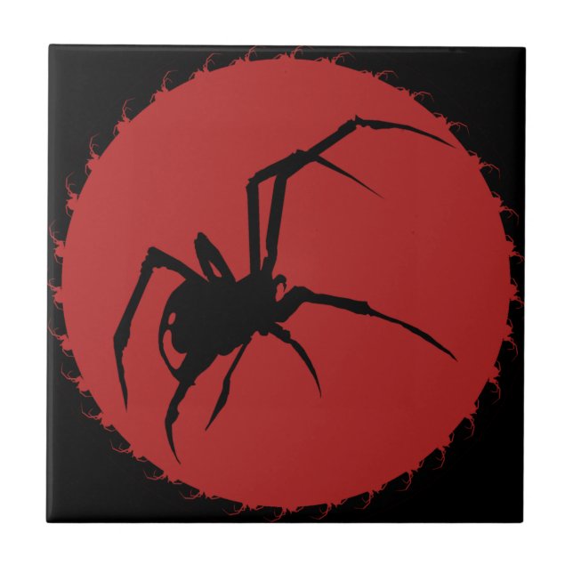 Black Widow Spider Tile (Front)