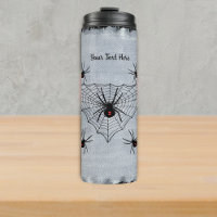 Black Widow Spiders Triangular Web Painted Look