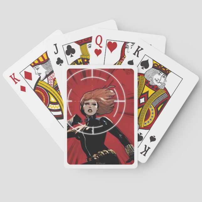 Black Widow Targeted Playing Cards (Back)