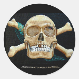 "Black Widow's New Home" Classic Round Sticker