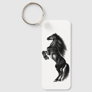 Black Wild Horse Keychain