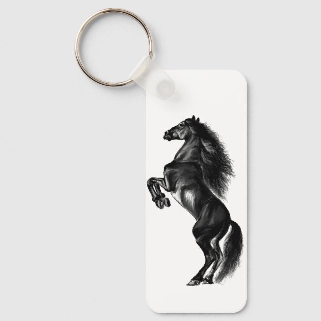 Black Wild Horse Keychain (Front)