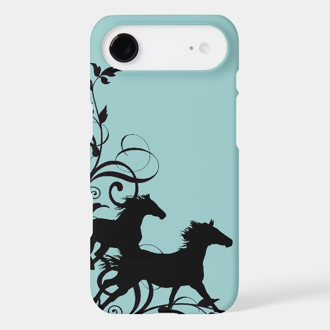 Black Wild Horses Case-Mate iPhone Case (Back)