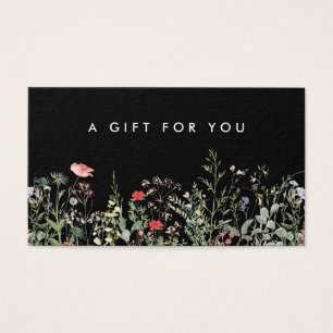 Black Wildflower Meadow Gift Card