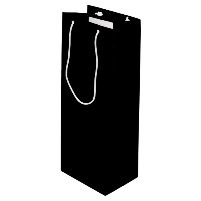 Black Wine Gift Bag (Front Angled)