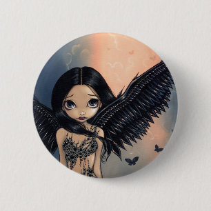 "Black Winged Angel" Button
