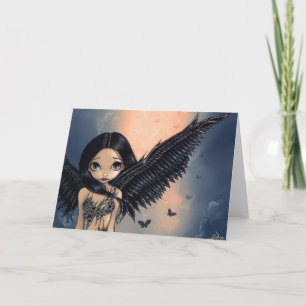 "Black Winged Angel" Greeting Card
