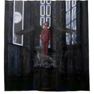 Black Wings Shower Curtain