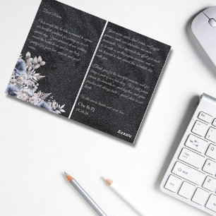 Black Winter Wedding Thank You Card