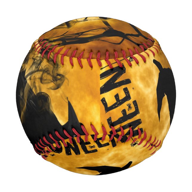 Black witch Halloween Baseball (Back)