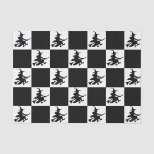 Black Witches Checkered Tissue Paper