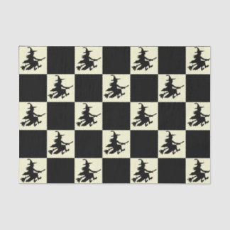 Black Witches Chequered Tissue Paper