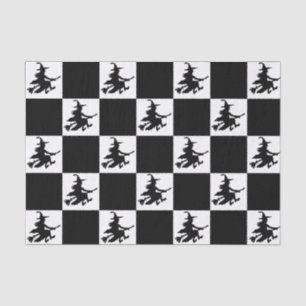 Black Witches Chequered Tissue Paper