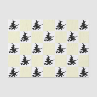 Black Witches Chequered Tissue Paper