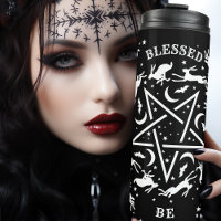 Black Witchy Gothic Pentagram and Pagan Hares Ther