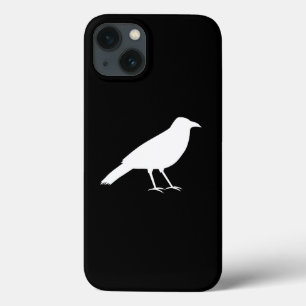 Black with a White Crow. iPhone 13 Case