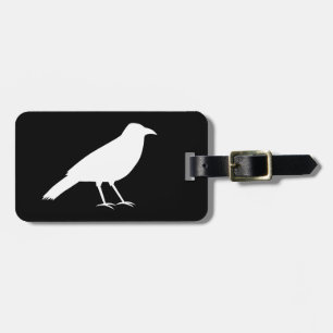 Black with a White Crow. Luggage Tag