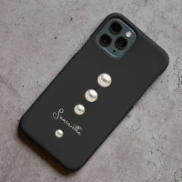 Black with Elegant Pearl Design