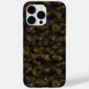BLACK WITH GOLD MARDI GRAS MASKS Case-Mate iPhone 14 PRO MAX CASE